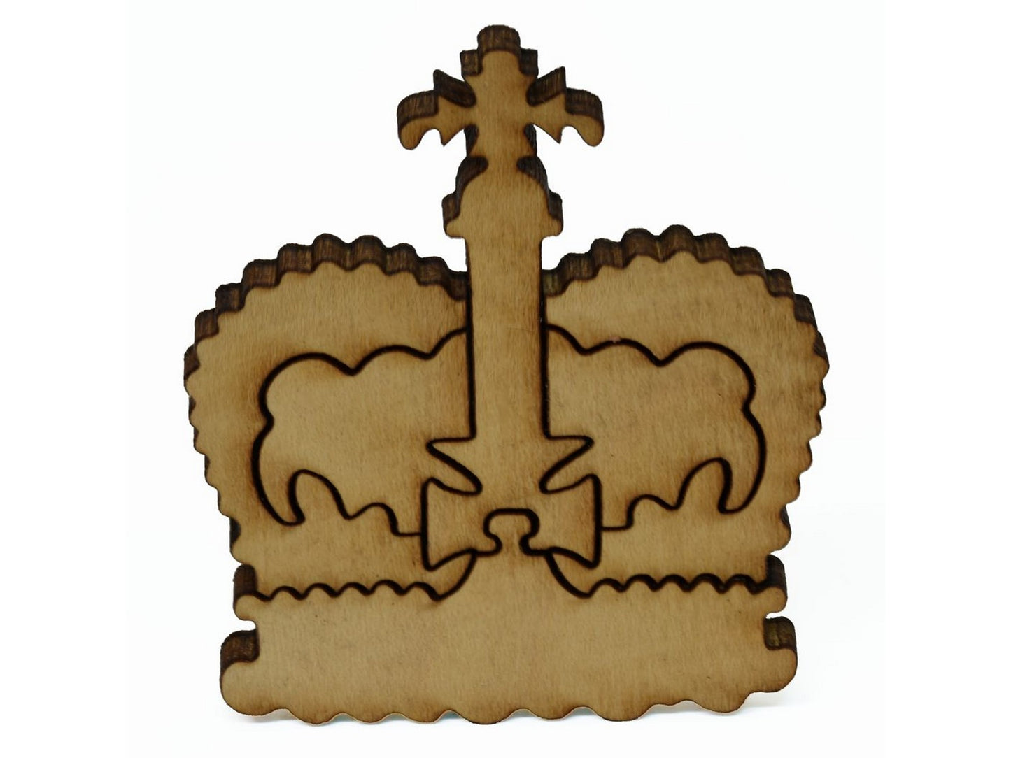 A closeup of pieces that make up a multi-piece crown.