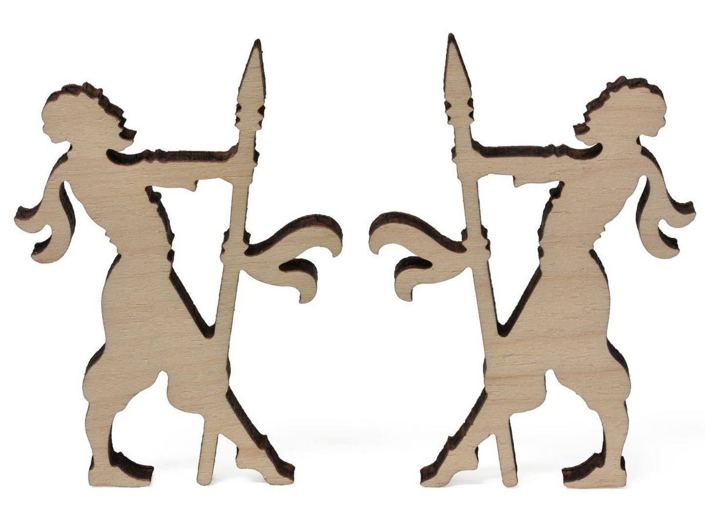A closeup of pieces showing two spearmen.