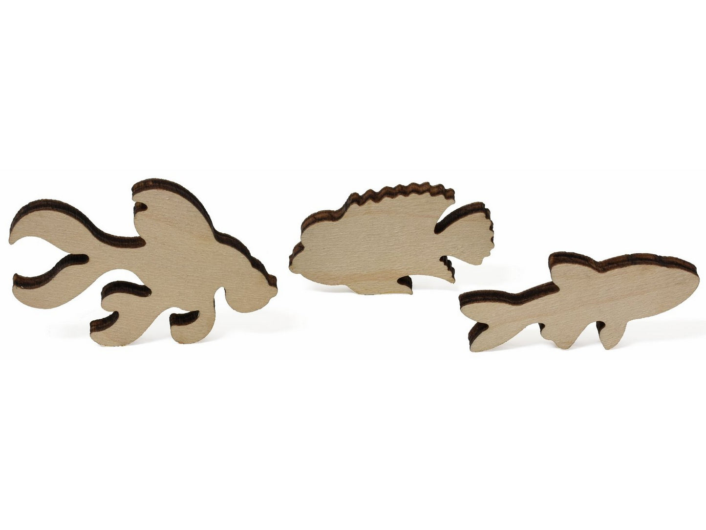 A closeup of pieces showing tropical fish.