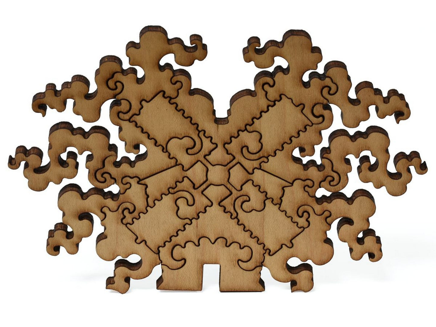 A closeup of pieces showing a multi-piece windmill.