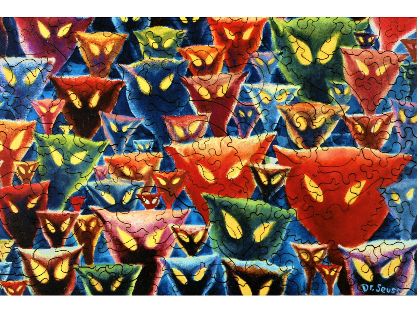 A closeup of the front of the puzzle, A Plethora of Cats.