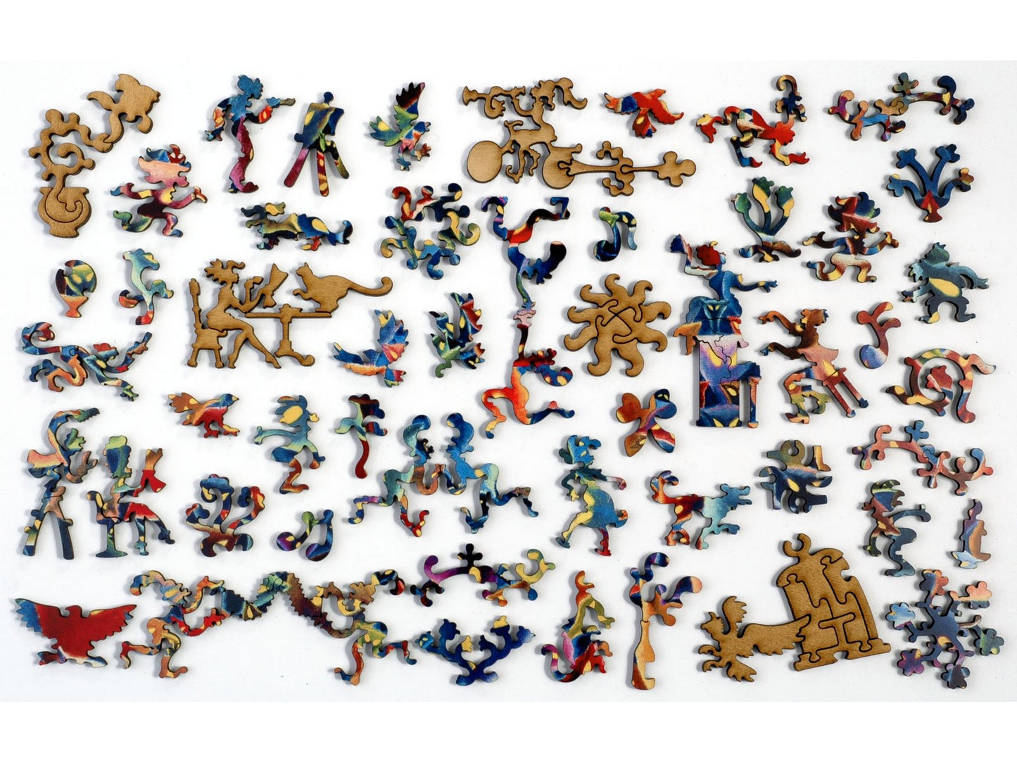 The whimsy pieces that can be found in the puzzle, A Plethora of Cats.