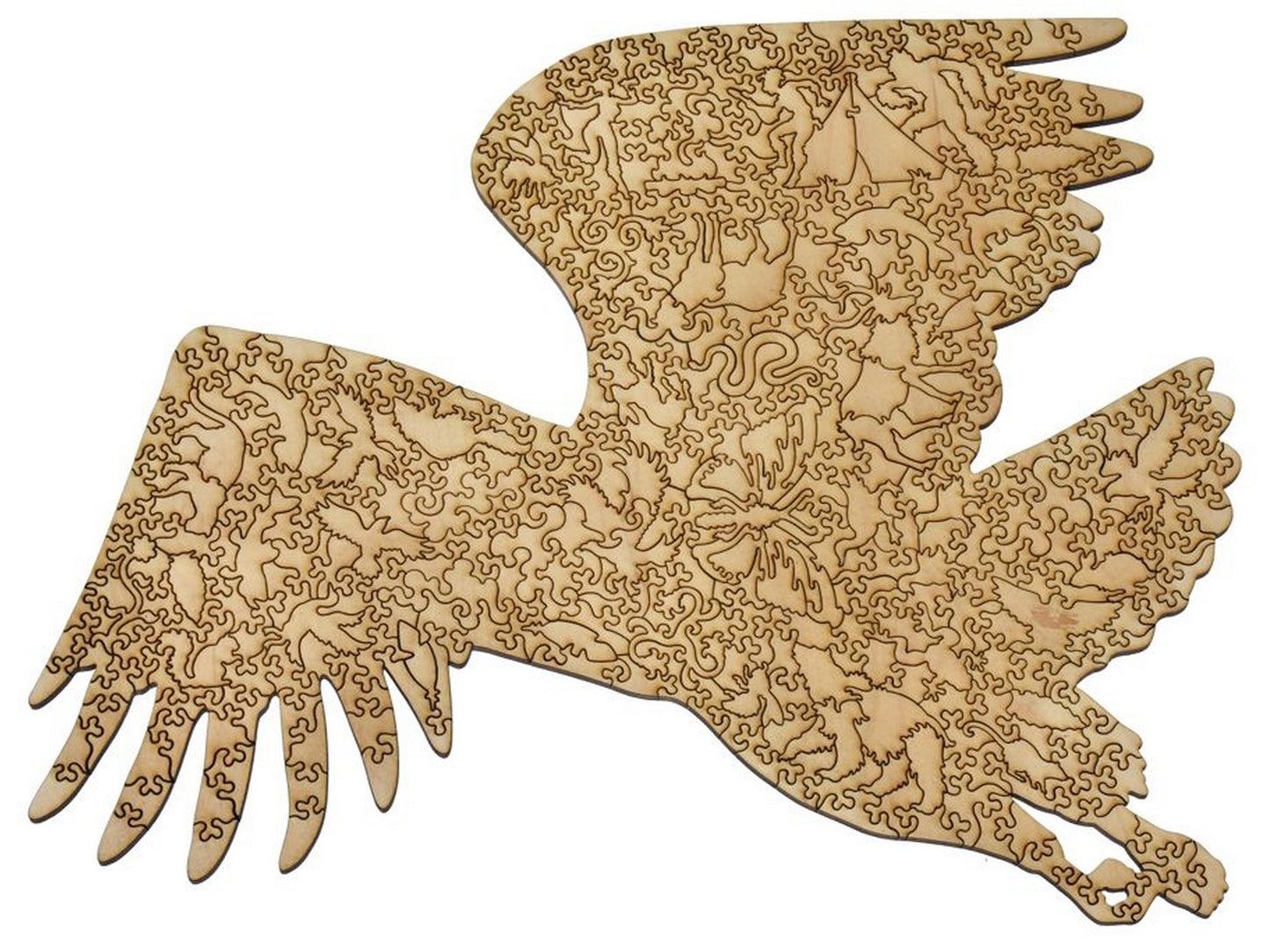 The back of the puzzle, Bald Eagle.