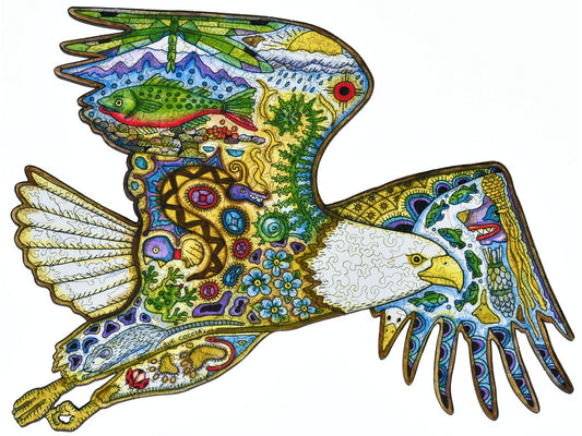 The front of the puzzle, Bald Eagle.
