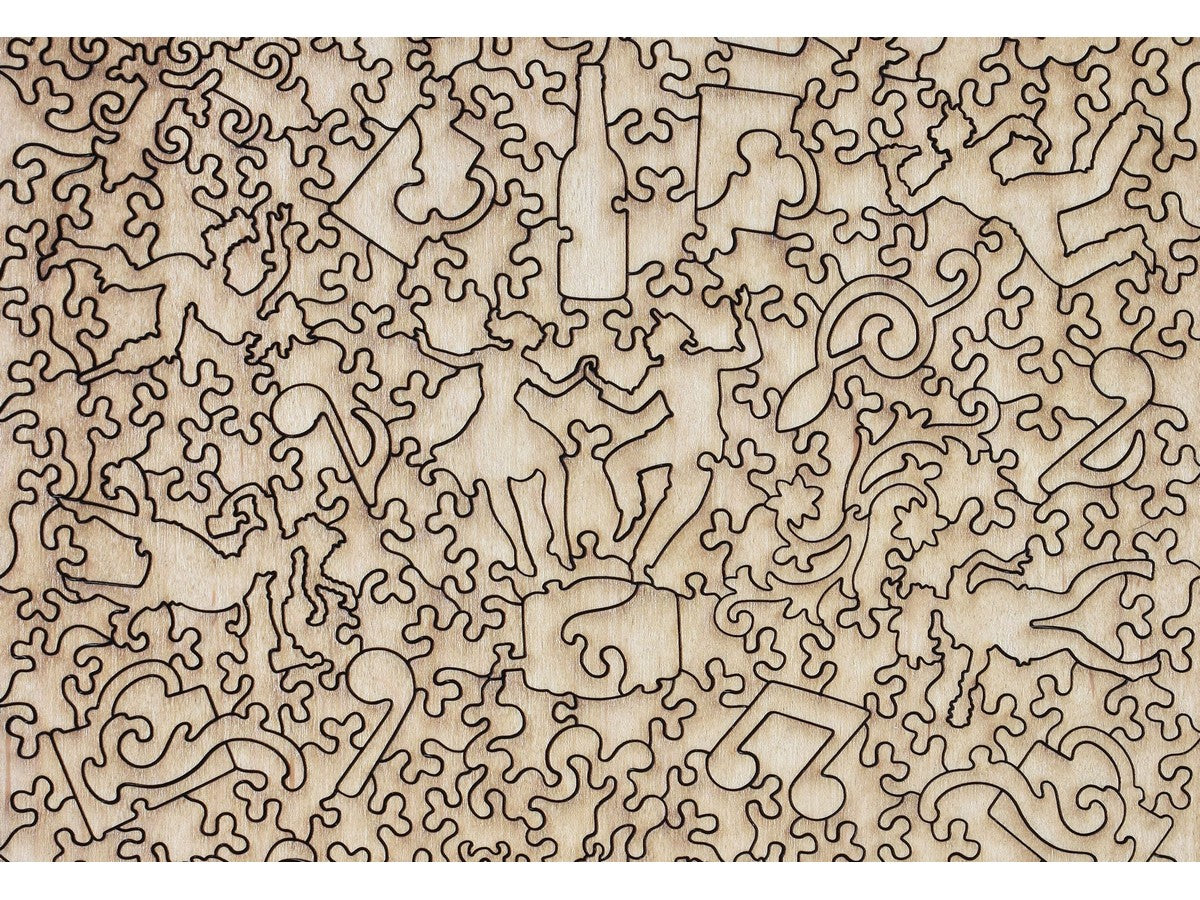 A closeup of the back of the puzzle, Birra Italia Pilsen.