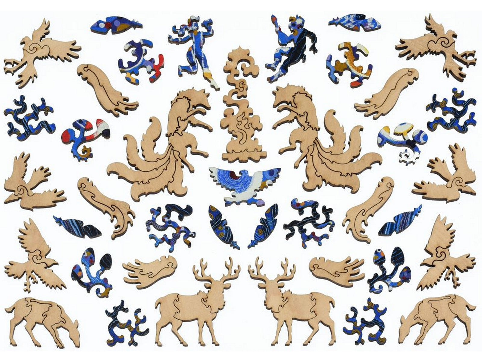 The whimsies that can be found in the puzzle, Blue Forest.