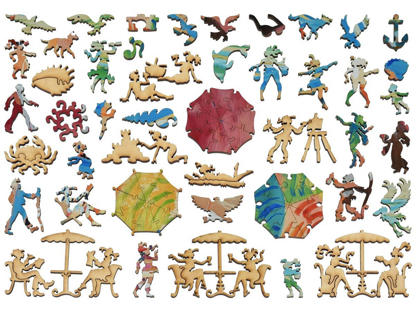 The whimsies that can be found in the puzzle, The Blue Pergola.