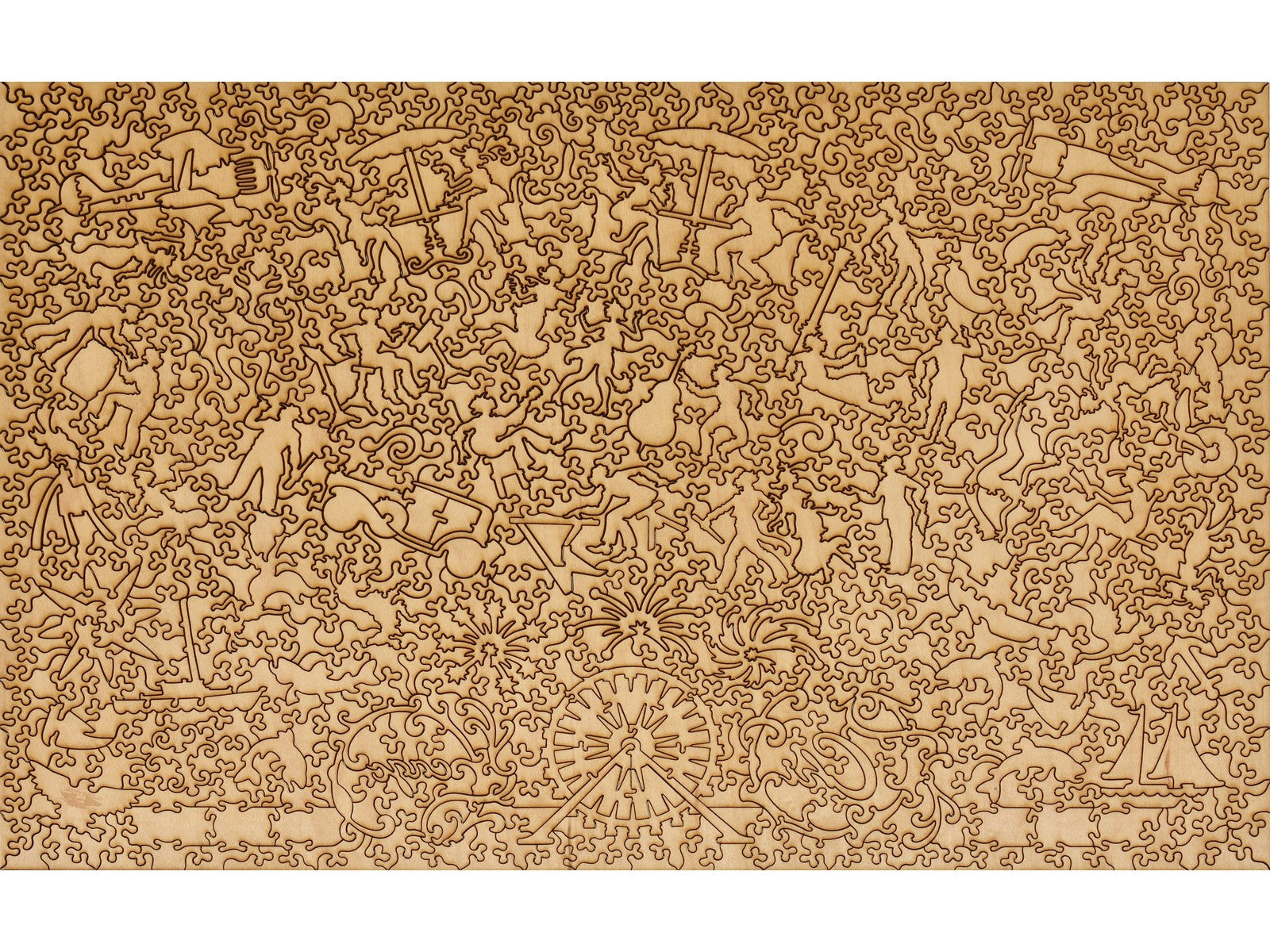 The back of the puzzle, An Illustrated Map of Chicago.