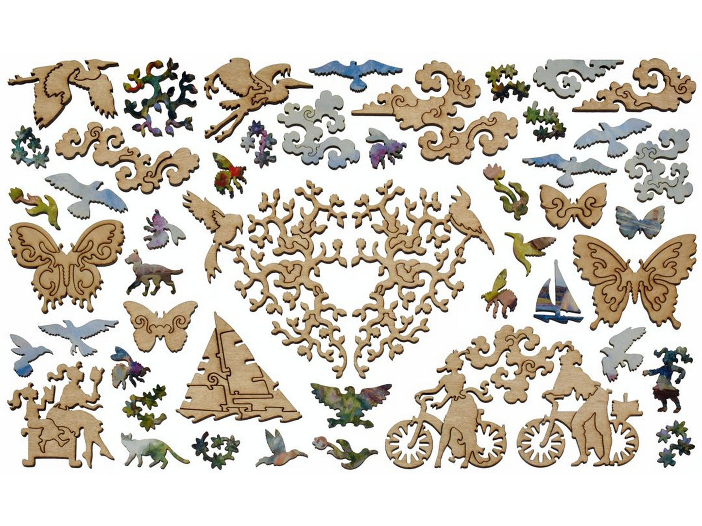 The whimsies that can be found in the puzzle, Coastal Landscape with Blooming Lilac Bush.