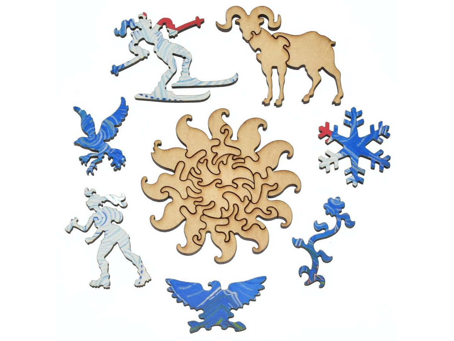 The whimsies that can be found in the puzzle, Colorado Flag Round.