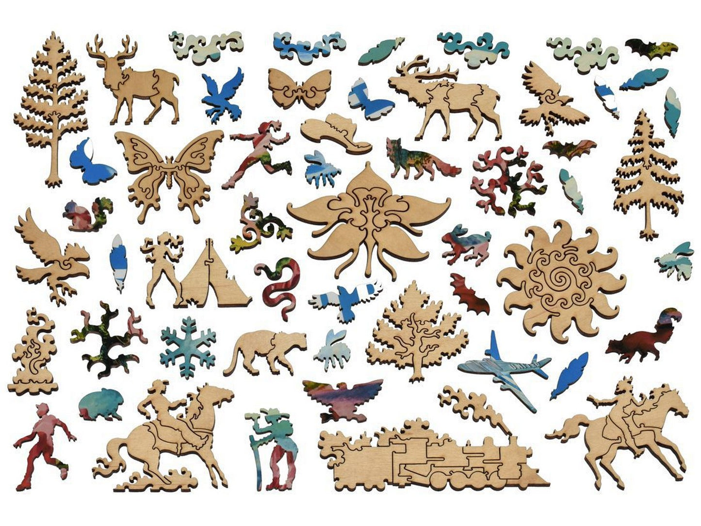 The whimsies that can be found in the puzzle, Colorado United Airlines.