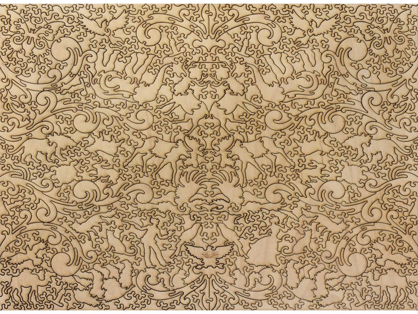 The back of the puzzle, Cutout of Animals.