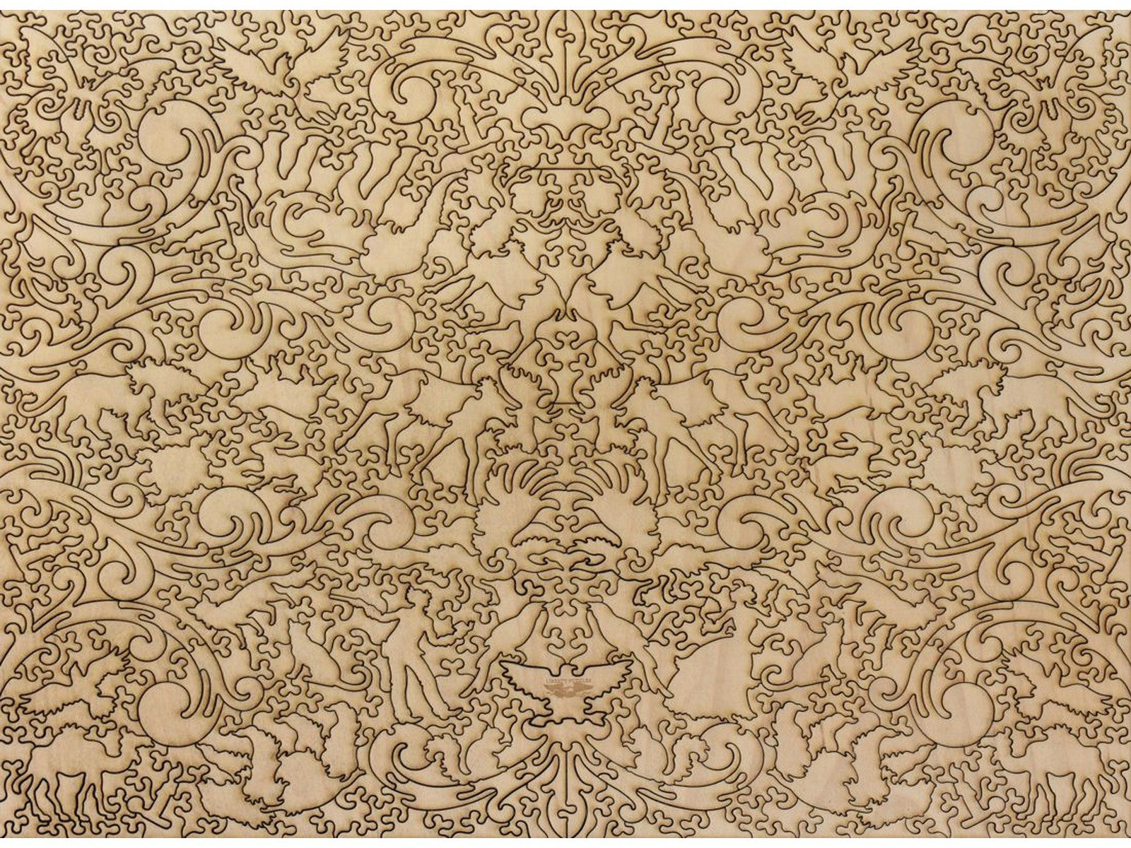 The back of the puzzle, Cutout of Animals.