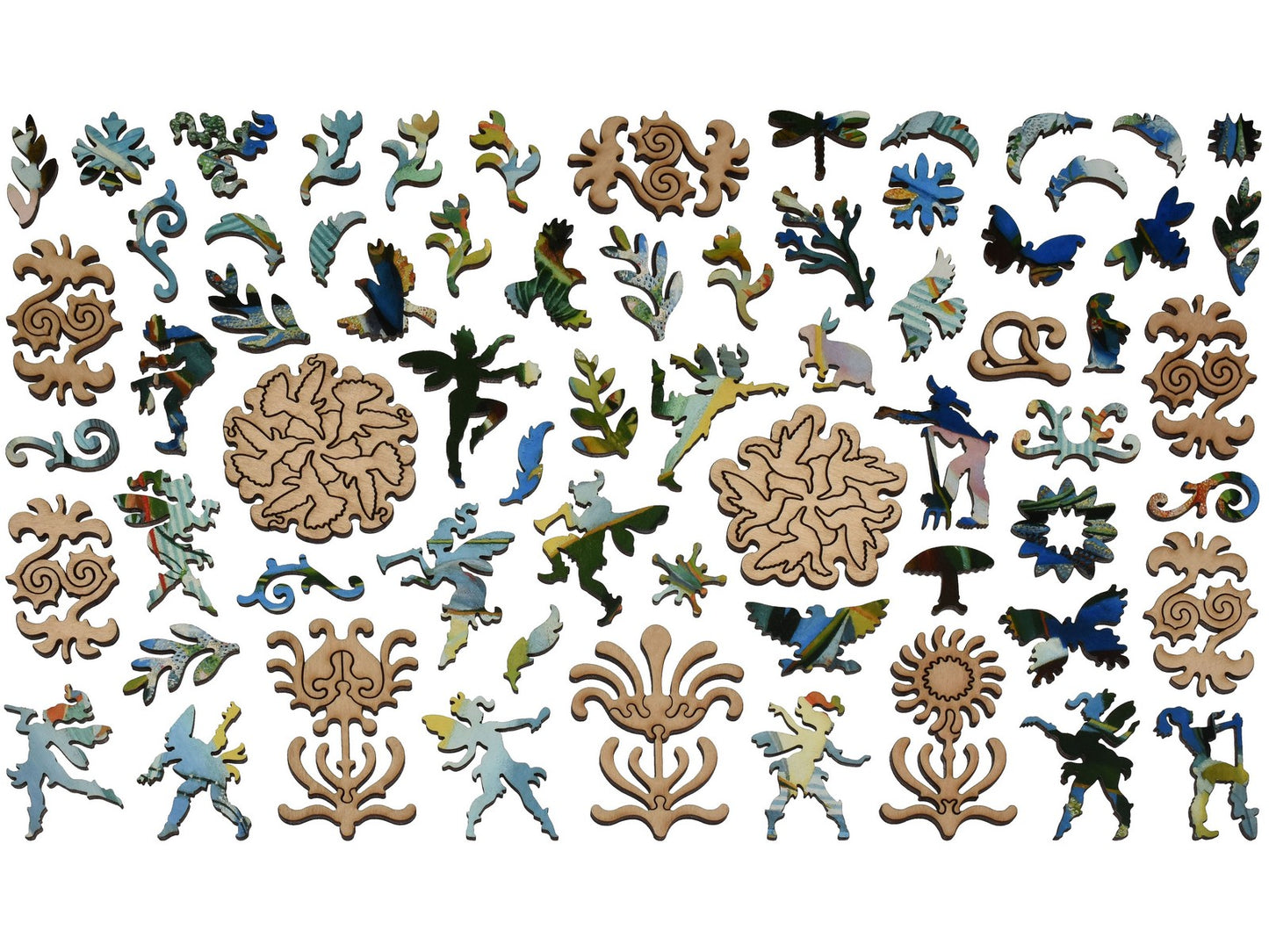 The whimsy pieces that can be found in the puzzle, Dance of Spring.
