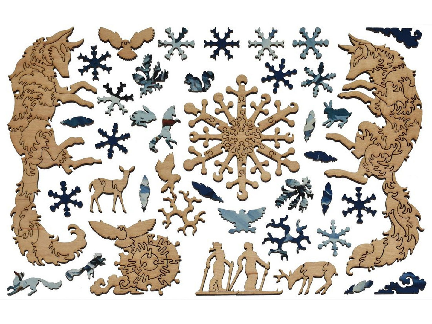 The whimsies that can be found in the puzzle, Foxes in the Moonlight.