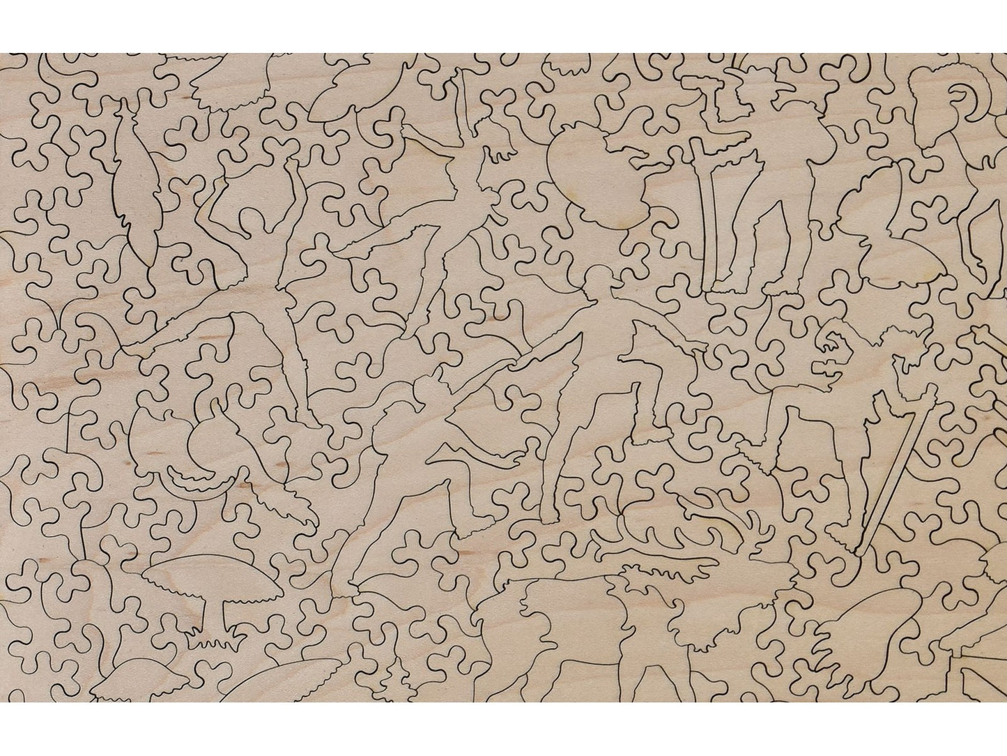 A closeup of the back of the puzzle, Gothic, Colorado, showing the detail in the pieces.