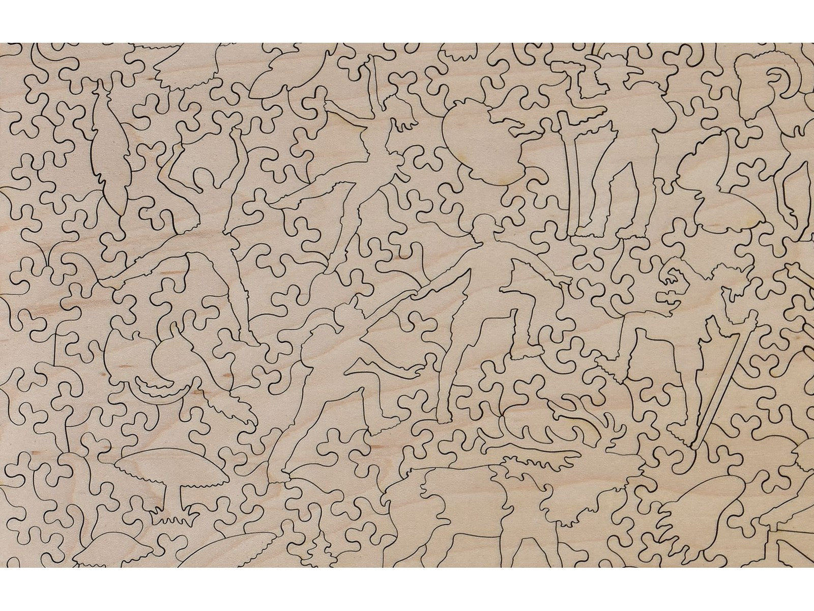 A closeup of the back of the puzzle, Gothic, Colorado, showing the detail in the pieces.