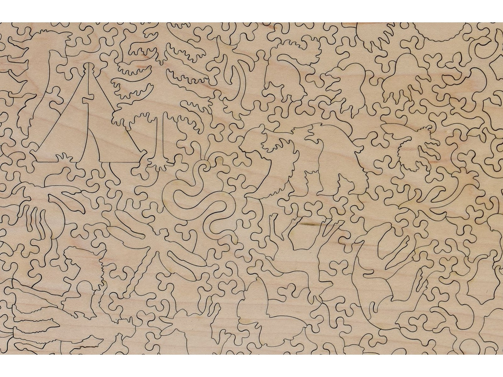 A closeup of the back of the puzzle, Gothic, Colorado, showing the detail in the pieces image.