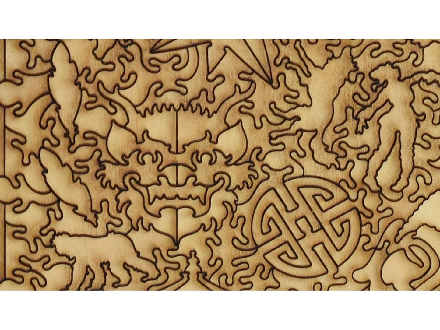 A second closeup of the back of the puzzle, Grand Circuit Des Capitales, showing the detail in the pieces