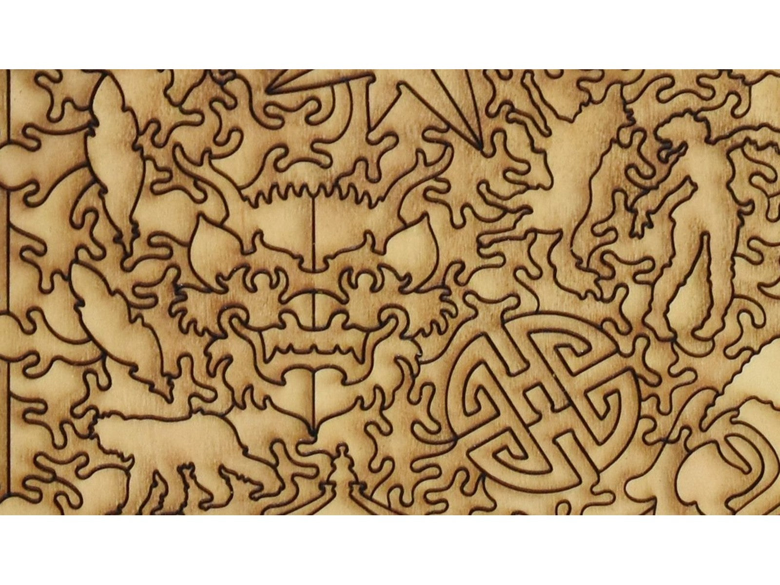 A second closeup of the back of the puzzle, Grand Circuit Des Capitales, showing the detail in the pieces