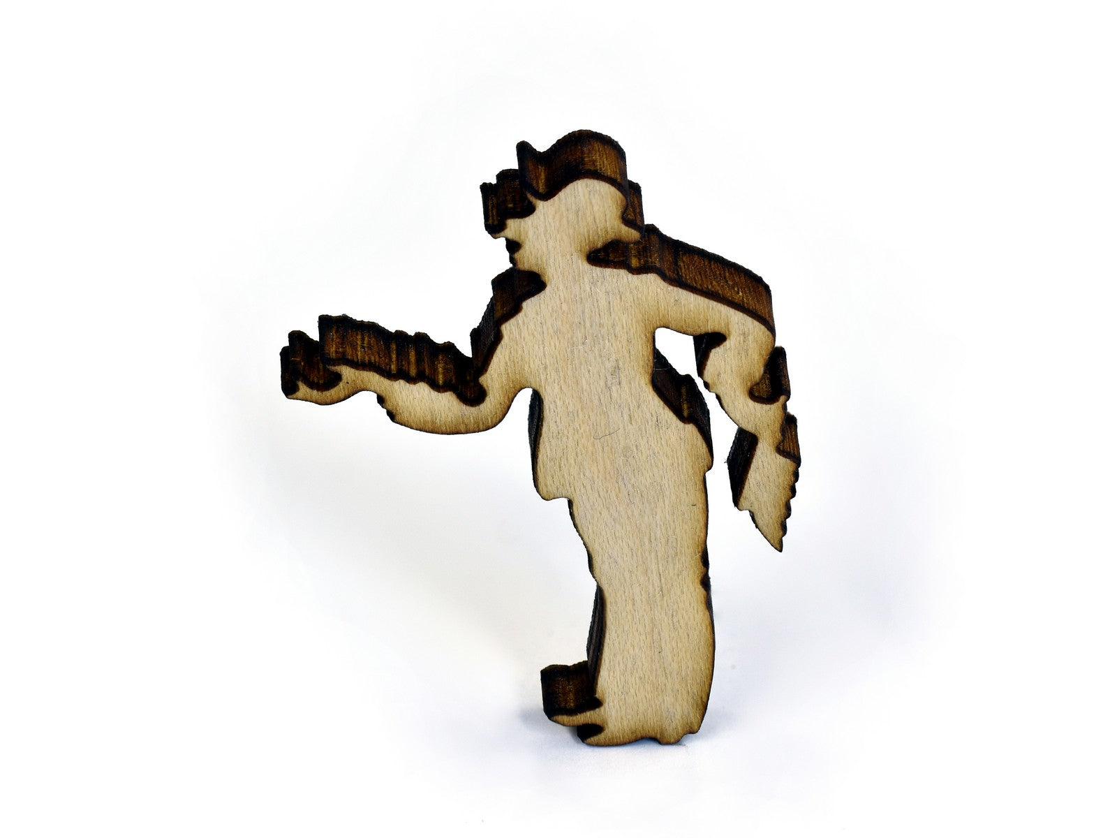 A closeup of a piece shaped like HH Holmes.