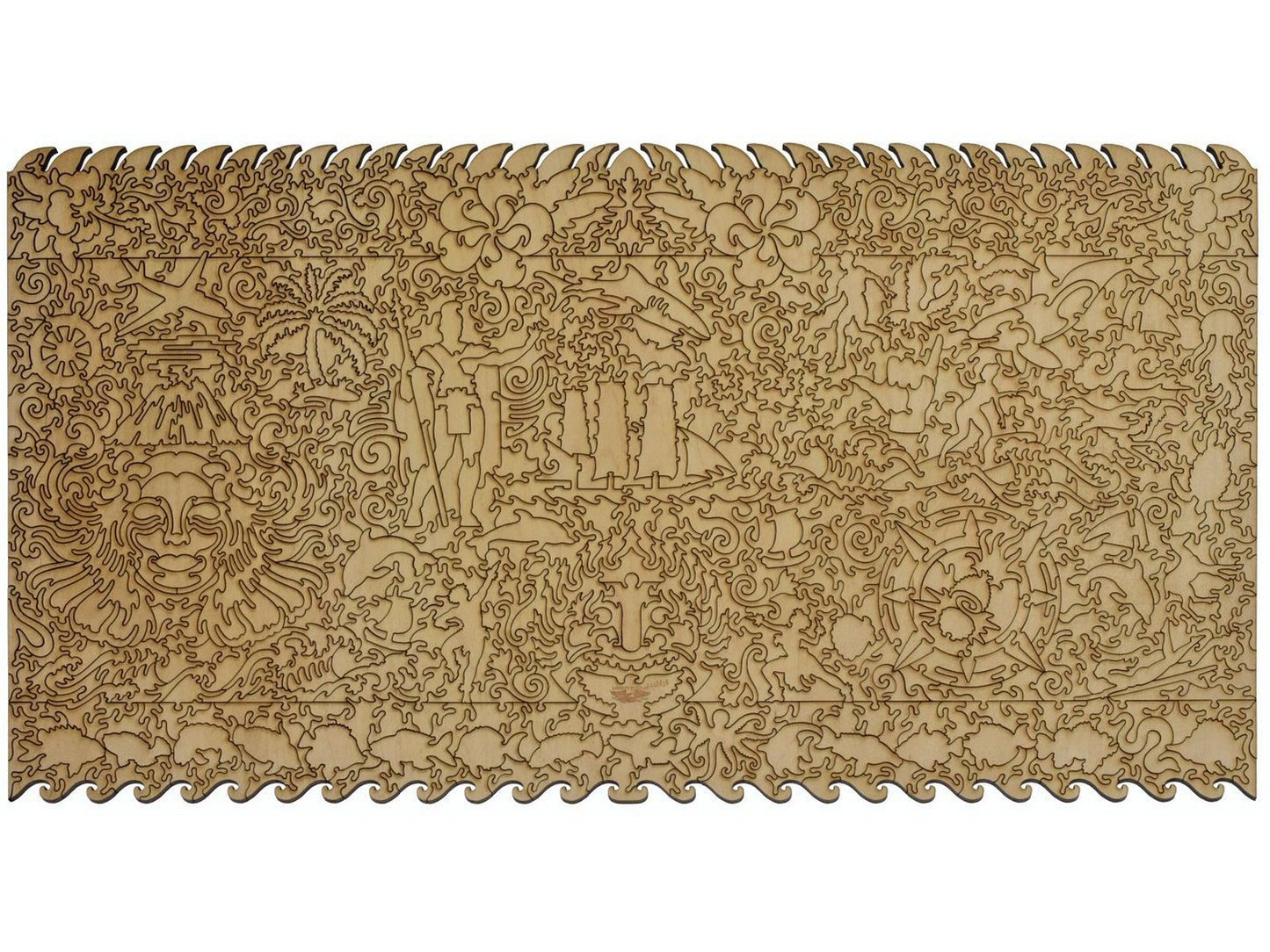 The back of the puzzle, Hawaiian Islands.