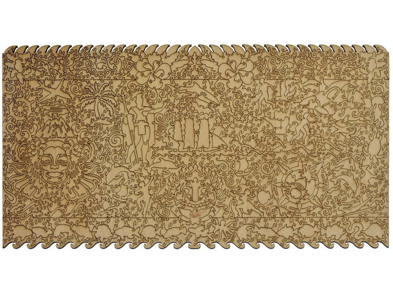 The back of the puzzle, Hawaiian Islands.