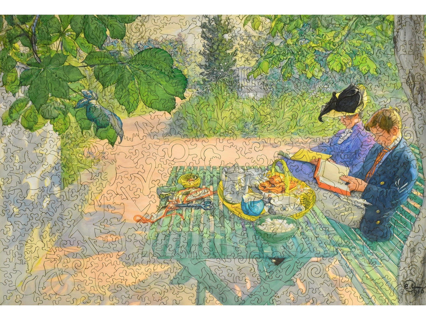 The front of the puzzle, Holiday Reading.