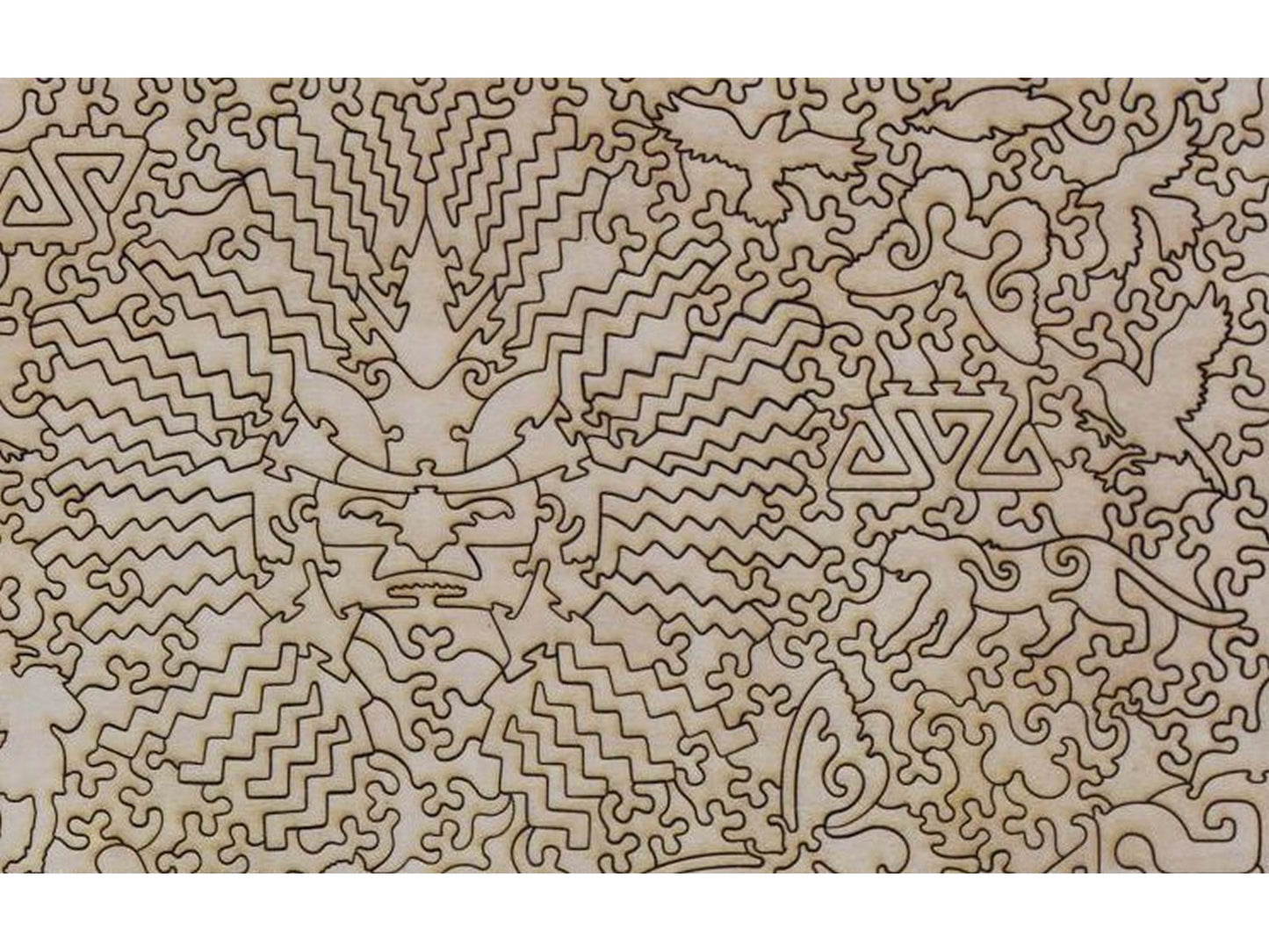 A second closeup of the back of the puzzle, Machu Picchu, showing the detail in the pieces.