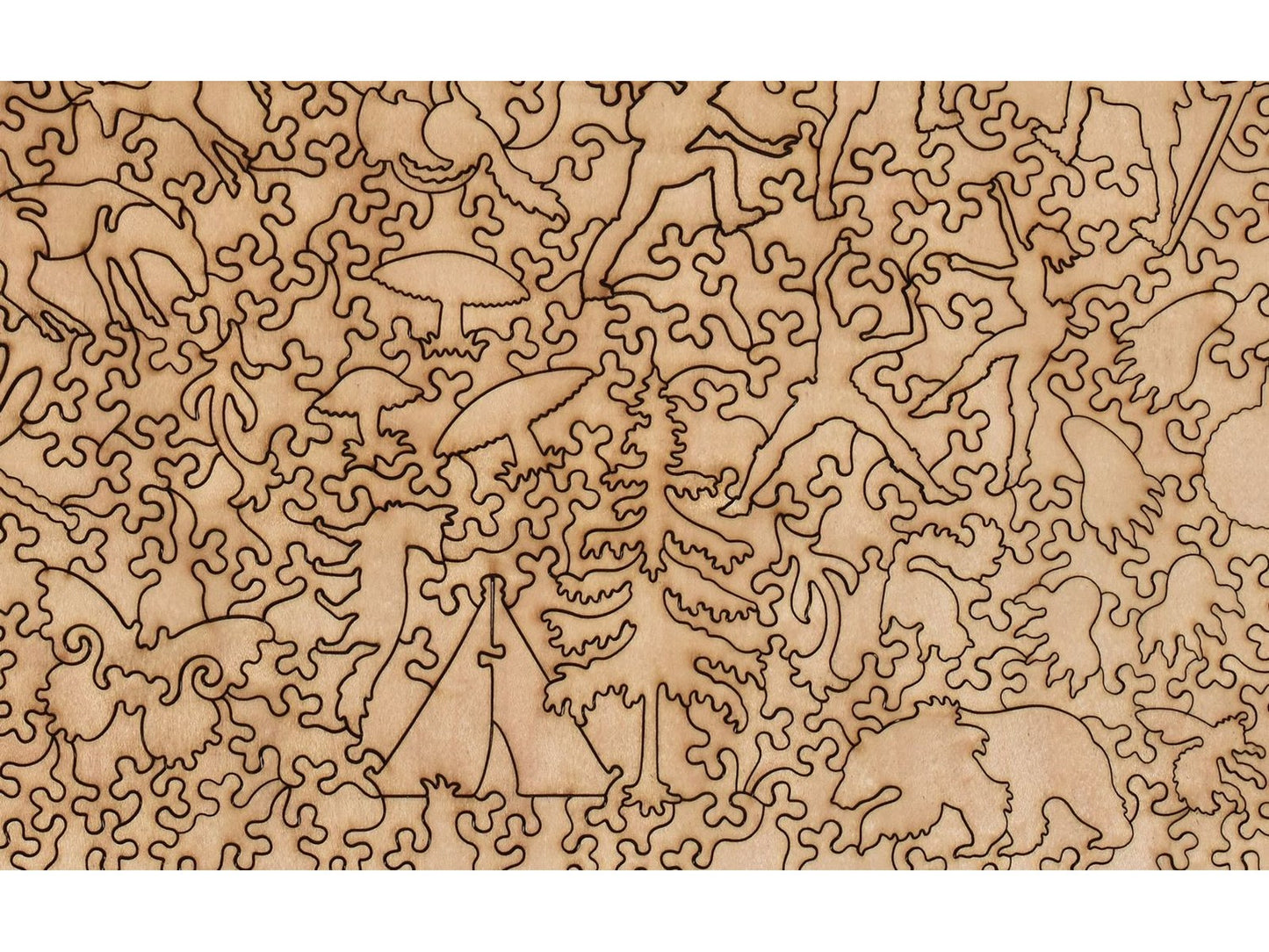 A closeup of the back of the puzzle, Marshall Mesa, showing the detail in the pieces.
