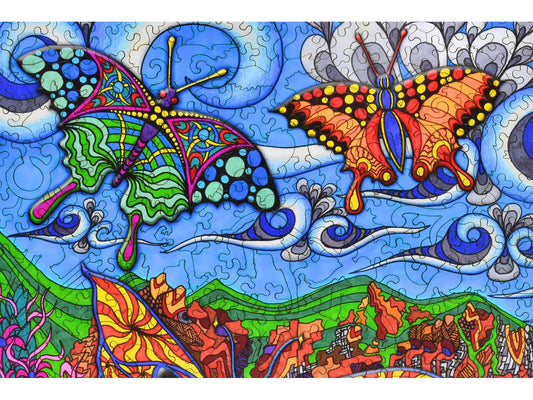 A closeup of the front of the puzzle, Marshall Mesa, showing the detail in the pieces.