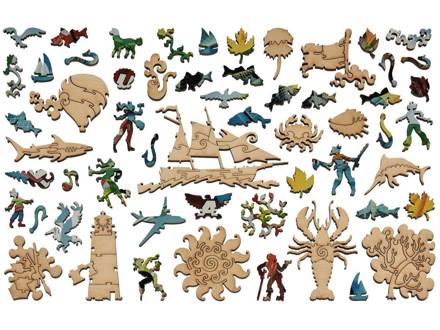 The whimsies that can be found in the puzzle, New England United Airlines.
