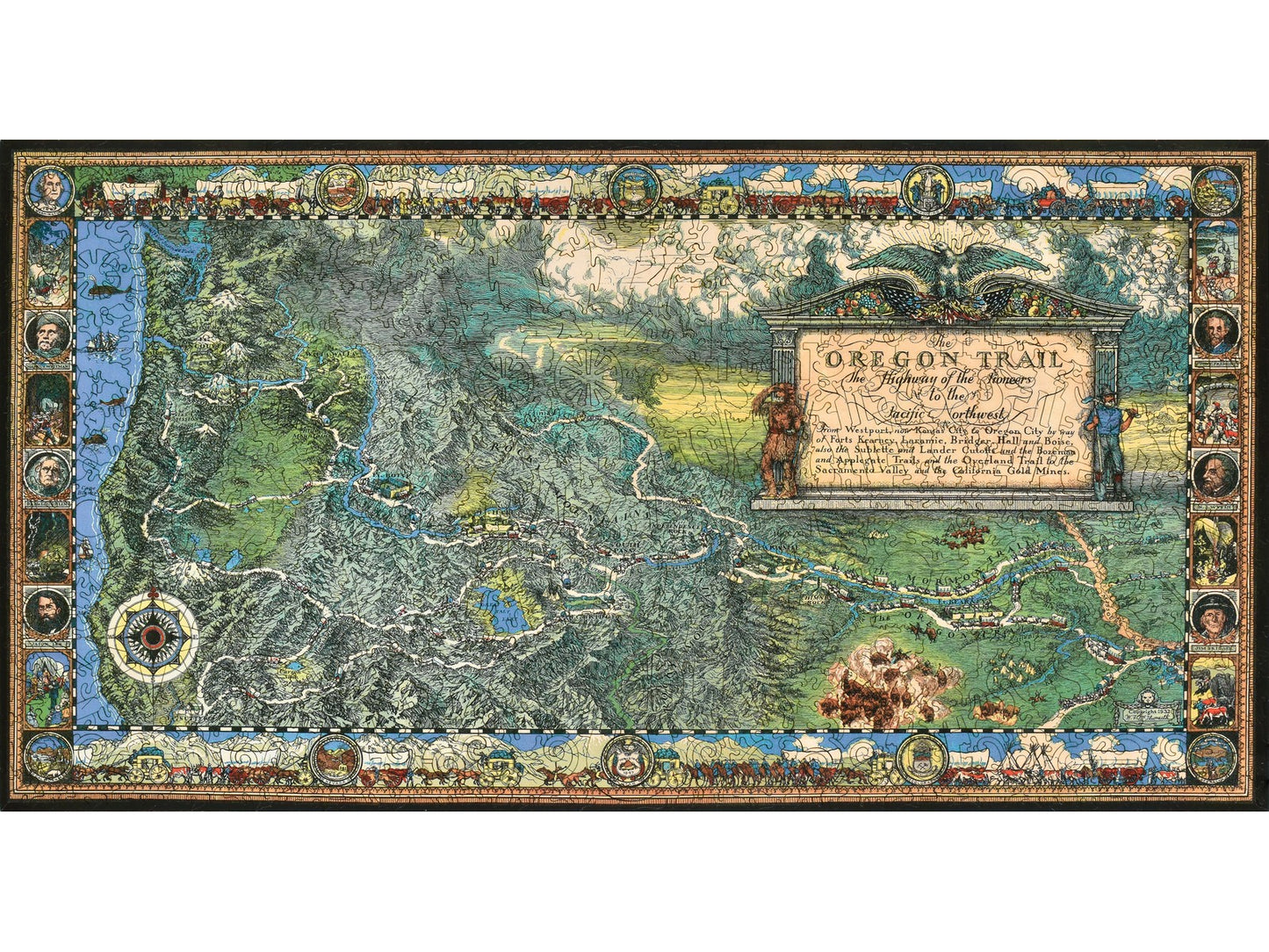 The front of the puzzle, The Oregon Trail.