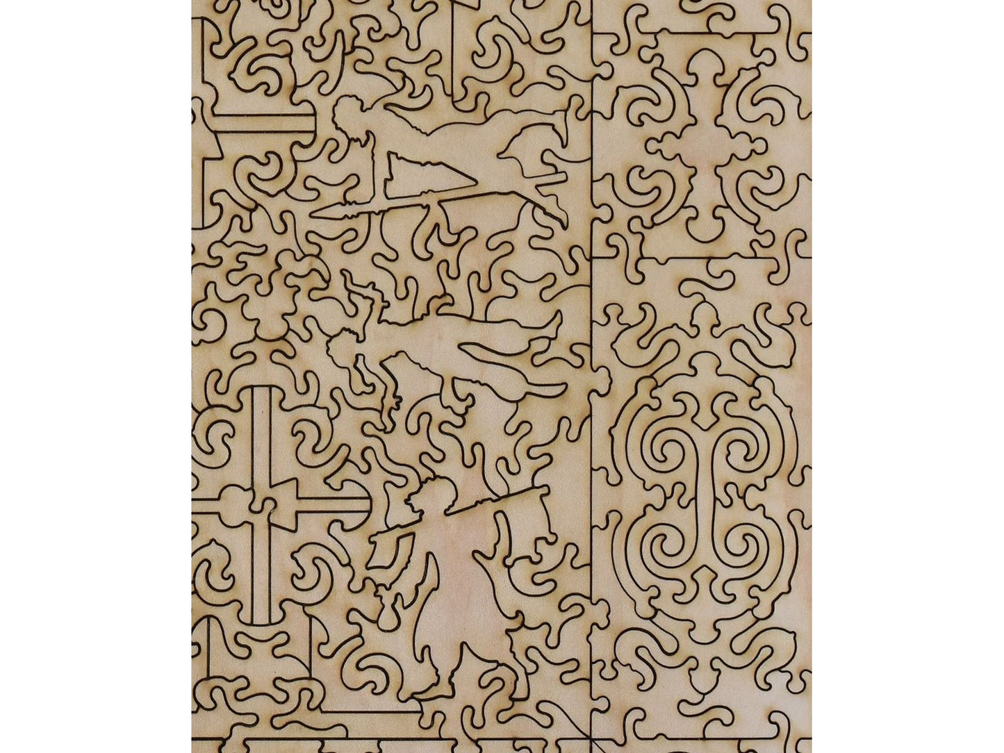 Second image for A closeup of the back of the puzzle, The Overseer's Tale, showing detail in the pieces.