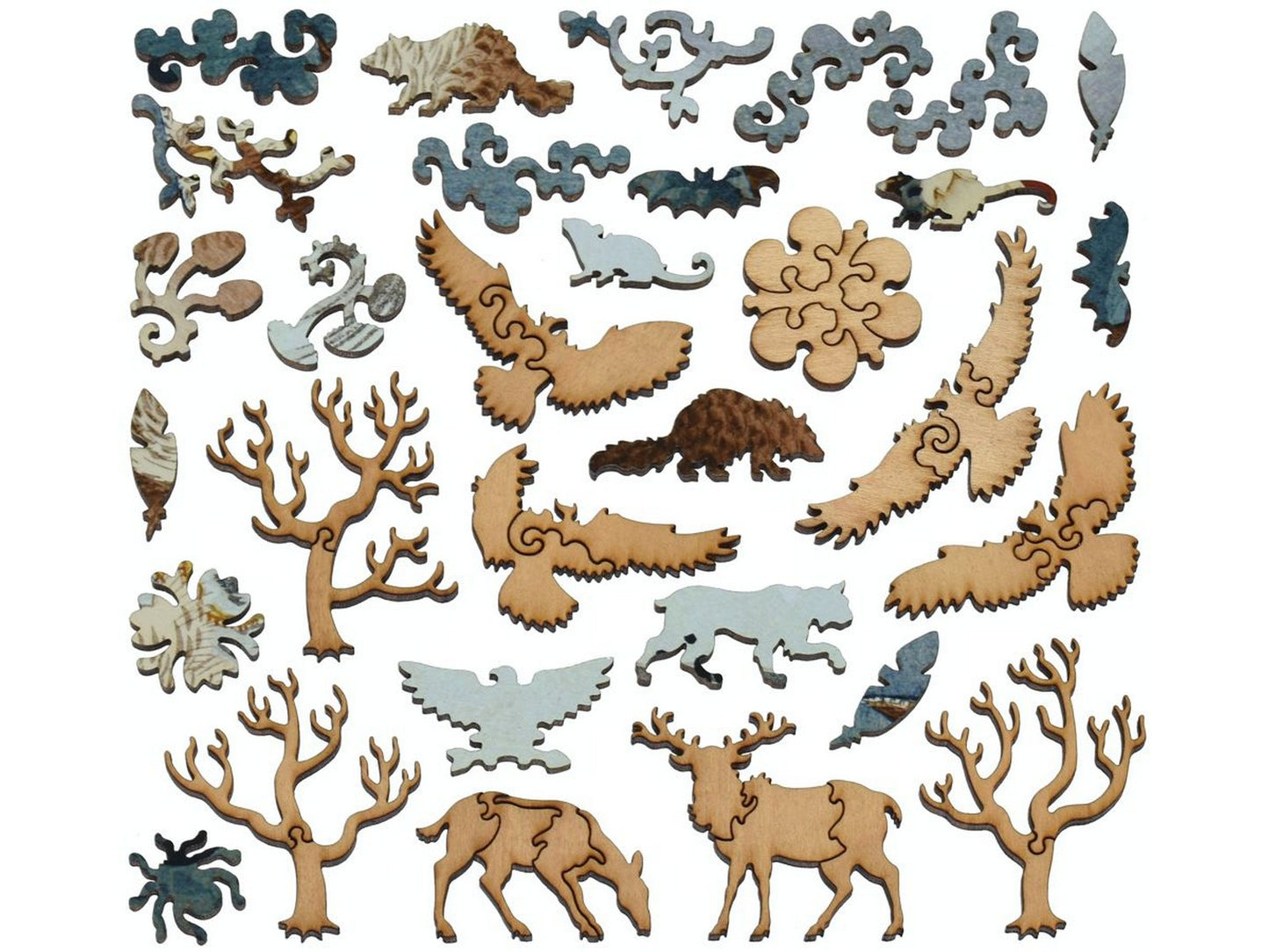 The whimsies that can be found in the puzzle, Owl and Cherry Branch.