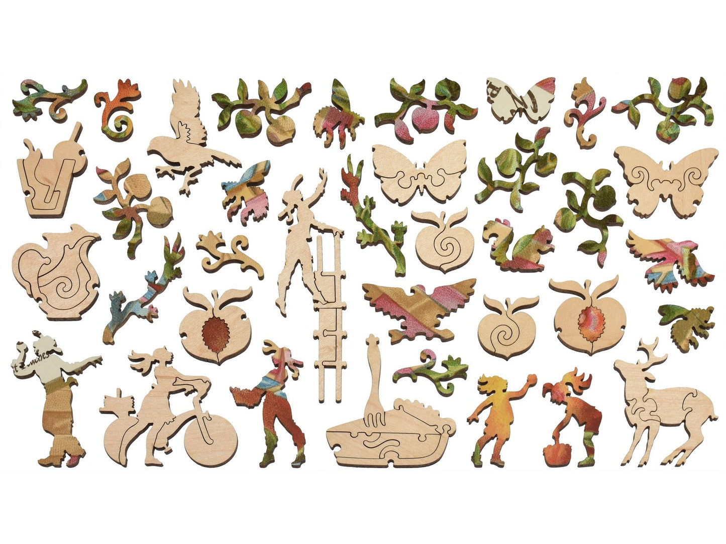 The whimsies that can be found in the puzzle, Palisade Peach Basket.