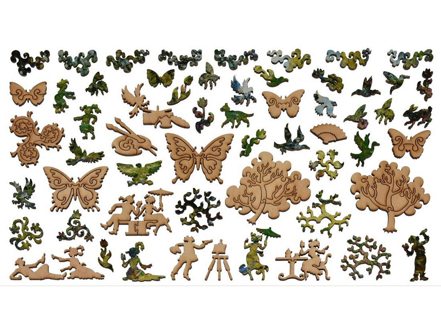 The whimsies that can be found in the puzzle, Landscape: The Parc Monceau.