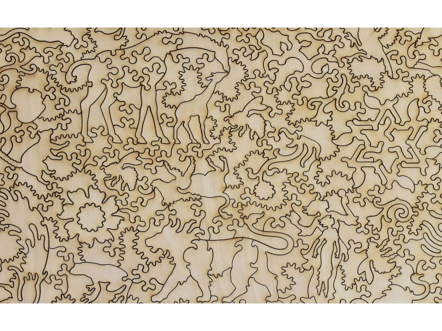 Second image for A closeup of the back of the puzzle, Peaceful Kingdom Image.