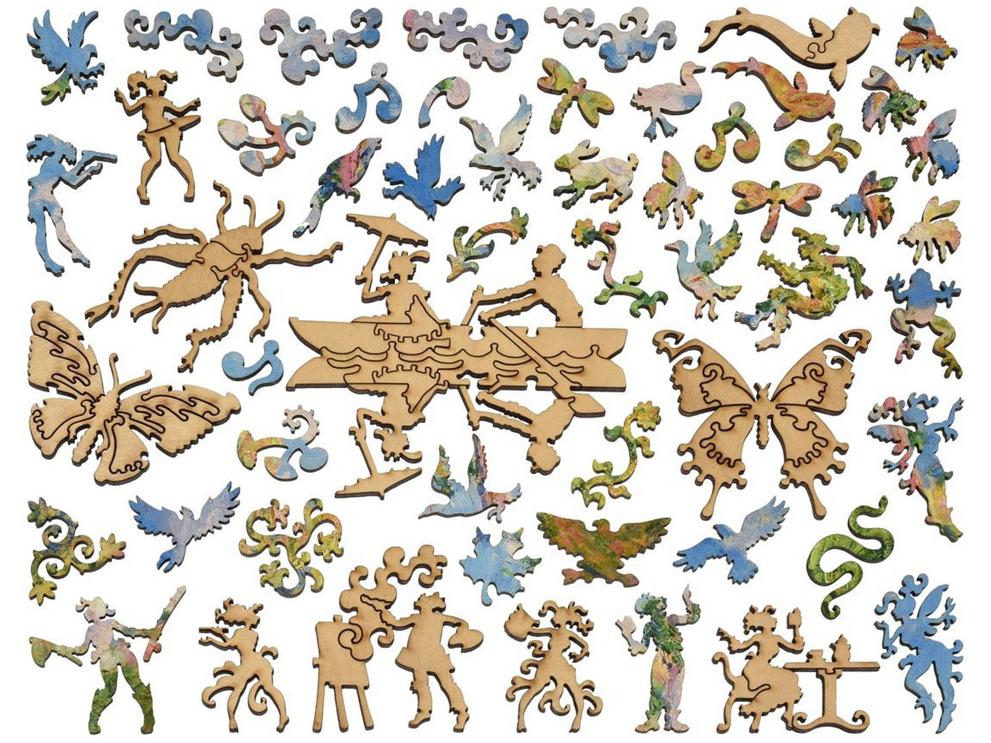 The whimsies that can be found in the puzzle, Poplars in the Sun.