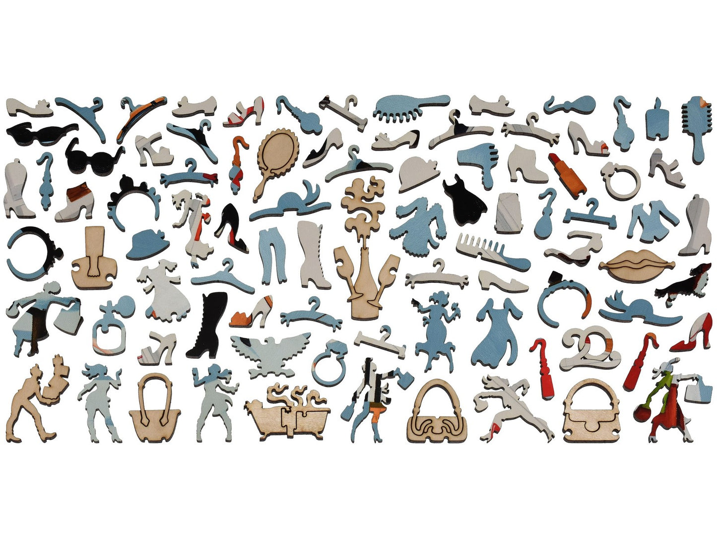 The whimsy pieces that can be found in the puzzle, The Pursuit of Happiness.
