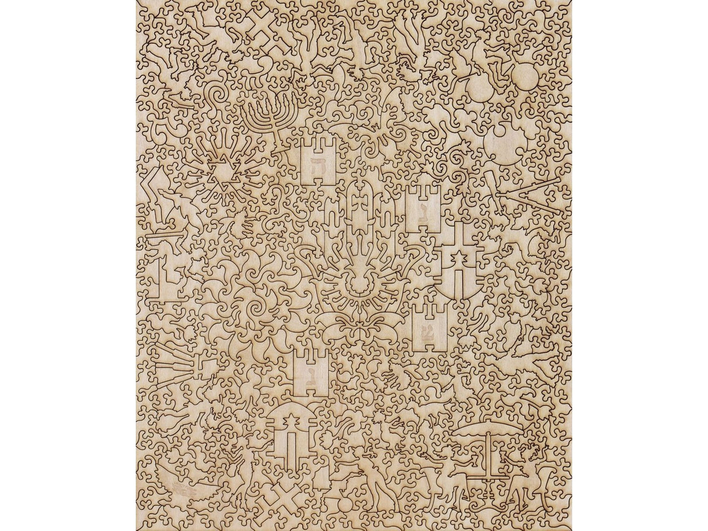 The back of the puzzle, Shalom Hamsa.