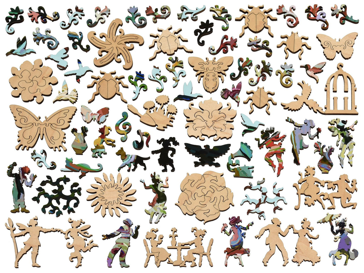 The whimsy pieces that can be found in the puzzle, Social Graces.