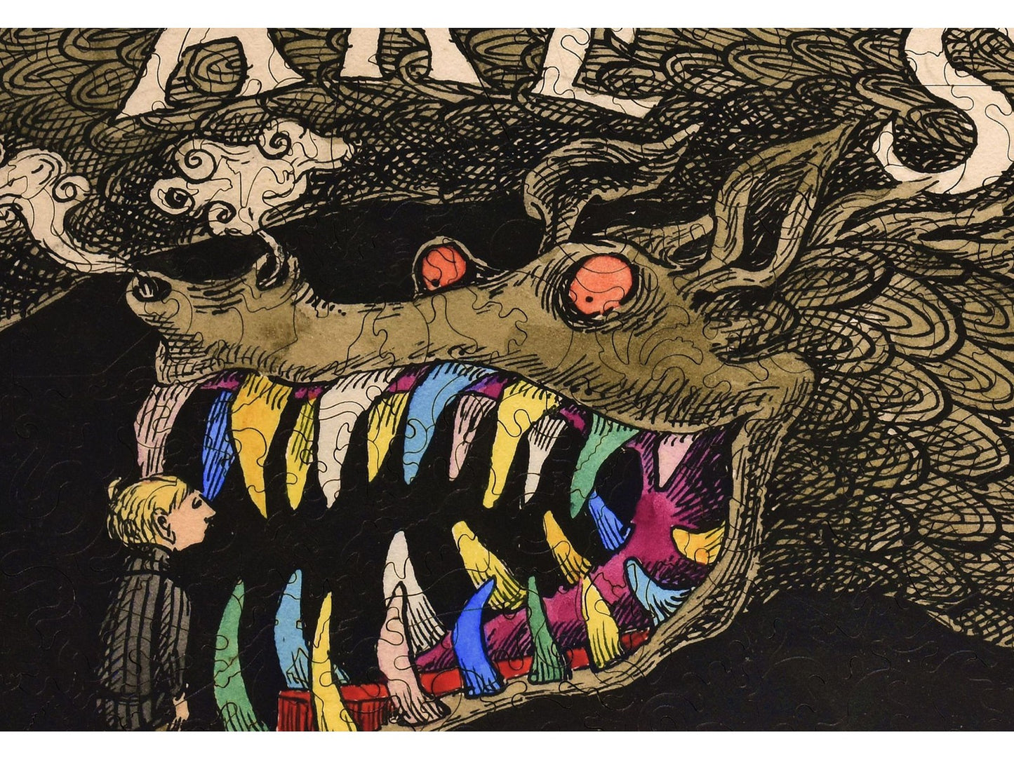 A closeup of the front of the puzzle, Some Things Are Scary.
