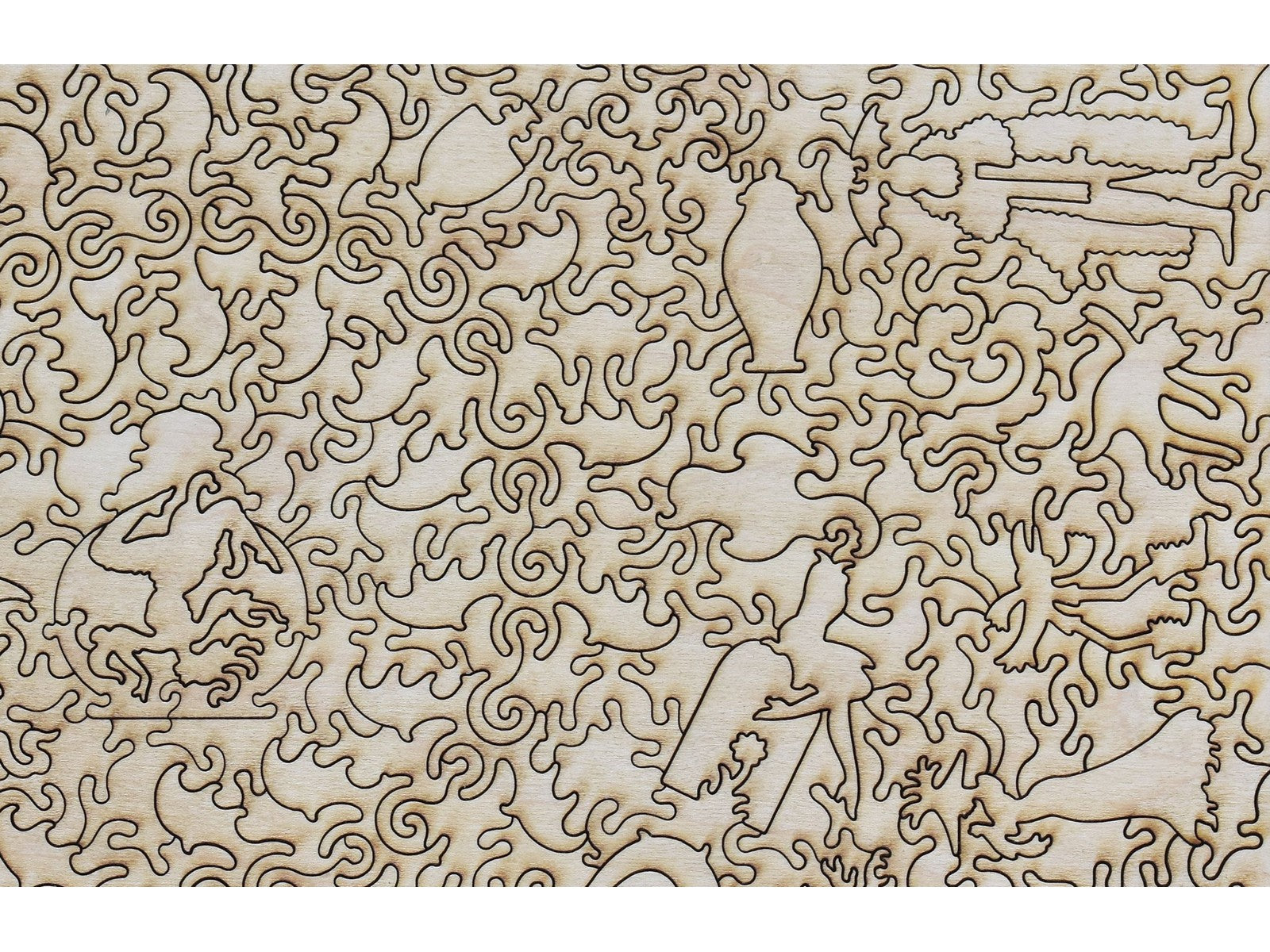 A closeup of the back of the puzzle, Some Things Are Scary.