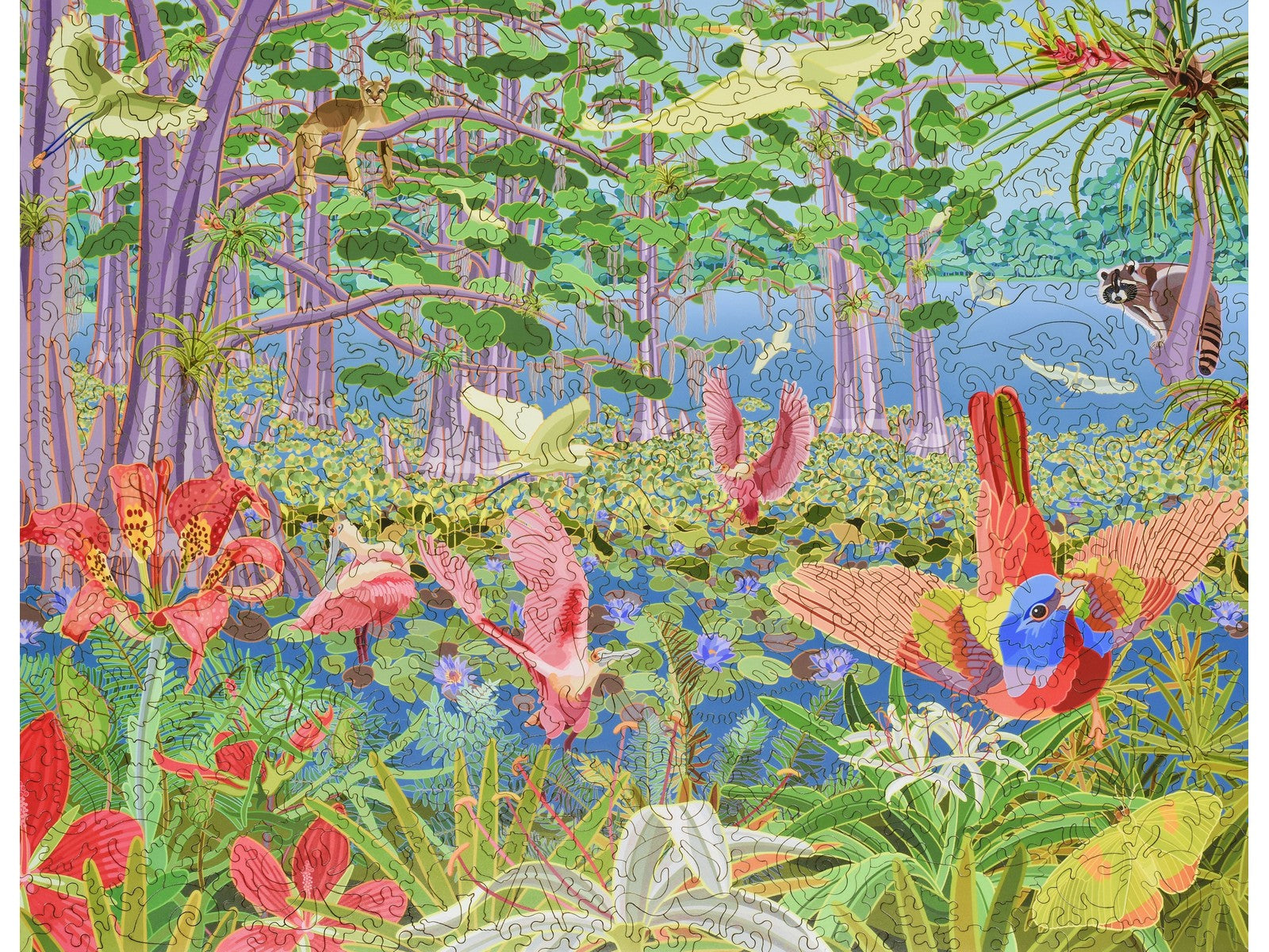 Spring in the Everglades, Florida Wooden Jigsaw Puzzle | Liberty