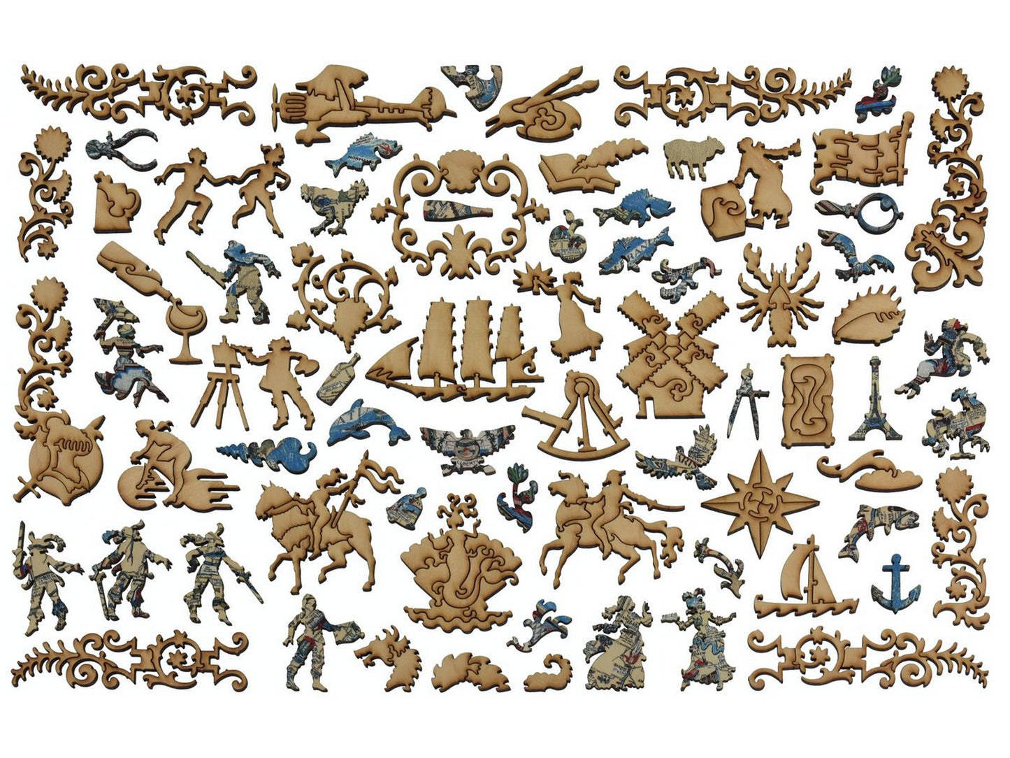 The whimsies that can be found in the puzzle, A Story Map of France.