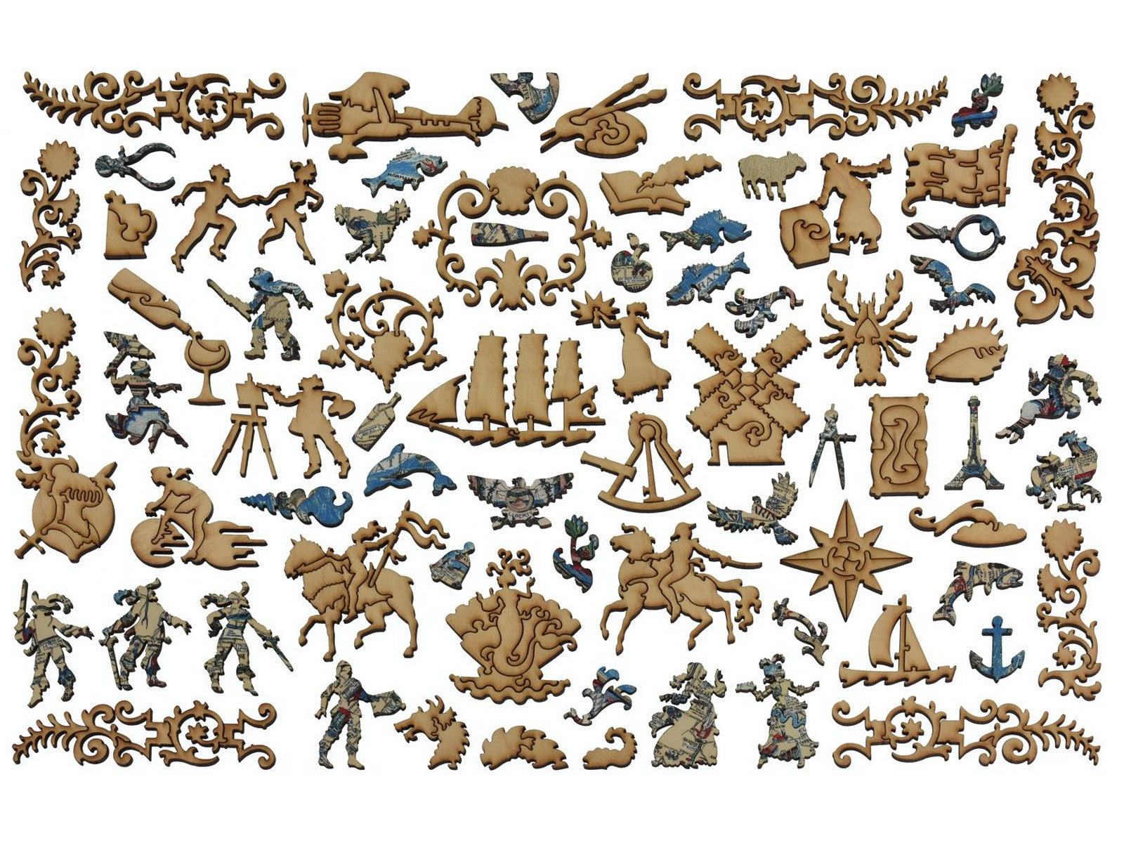 The whimsies that can be found in the puzzle, A Story Map of France.