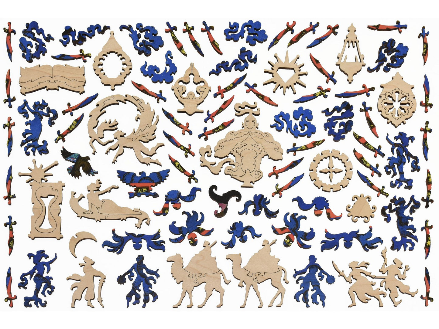 The whimsies that can be found in the puzzle, The Story of Scheherazade.