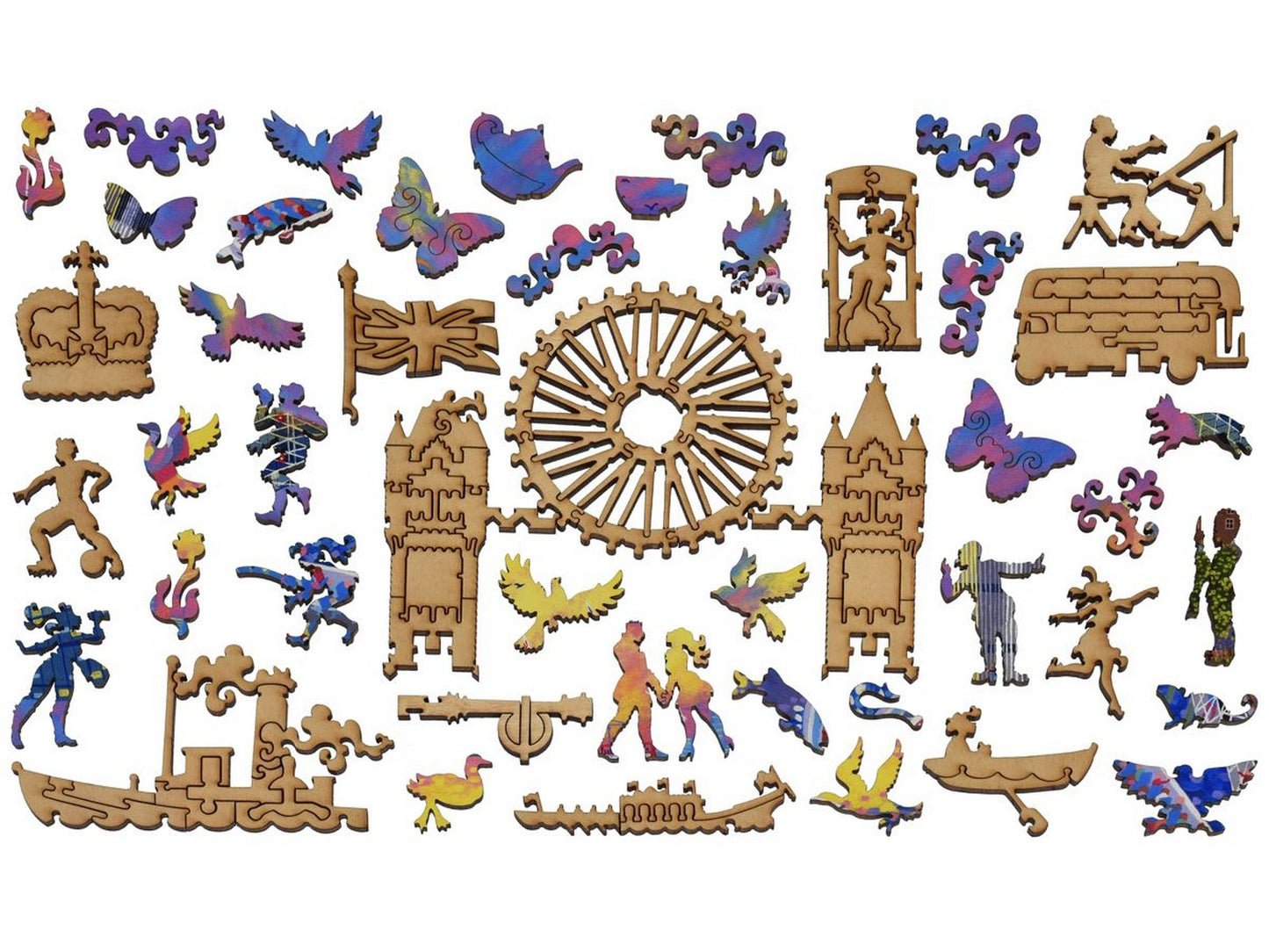 The whimsies that can be found in the puzzle, Sunset: Pool of London.