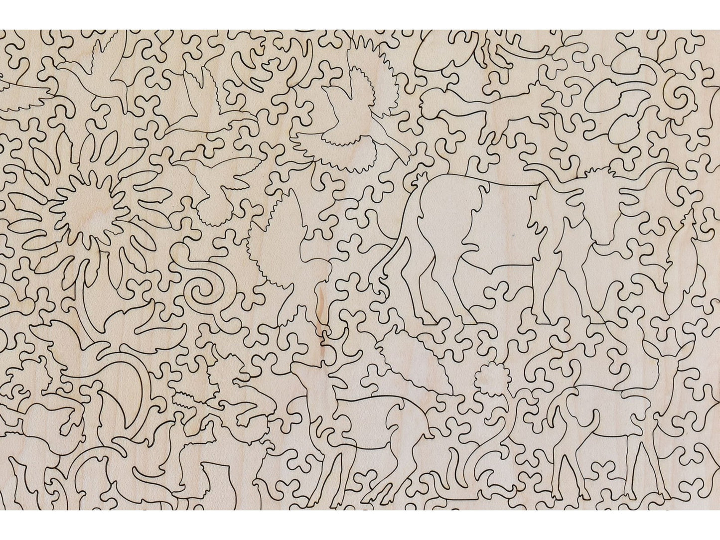A closeup of the back of the puzzle, Vaqueros Andres, by Duke Beardsley.